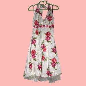 Love Tease White Floral Spring Dress with Tulle